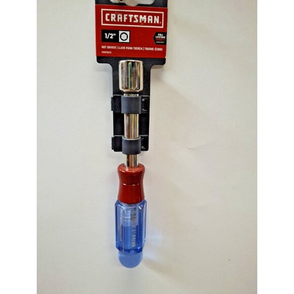 New CRAFTSMAN, 1/2 Inch "NUT DRIVER", Color Coded Red, CMHT65112, SAE - Picture 1 of 3